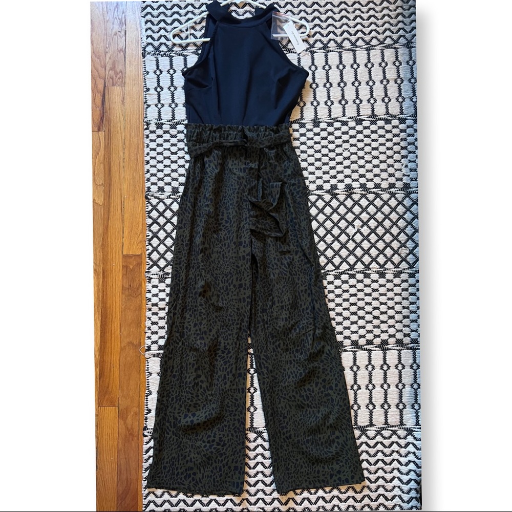One piece wide legged jumpsuit